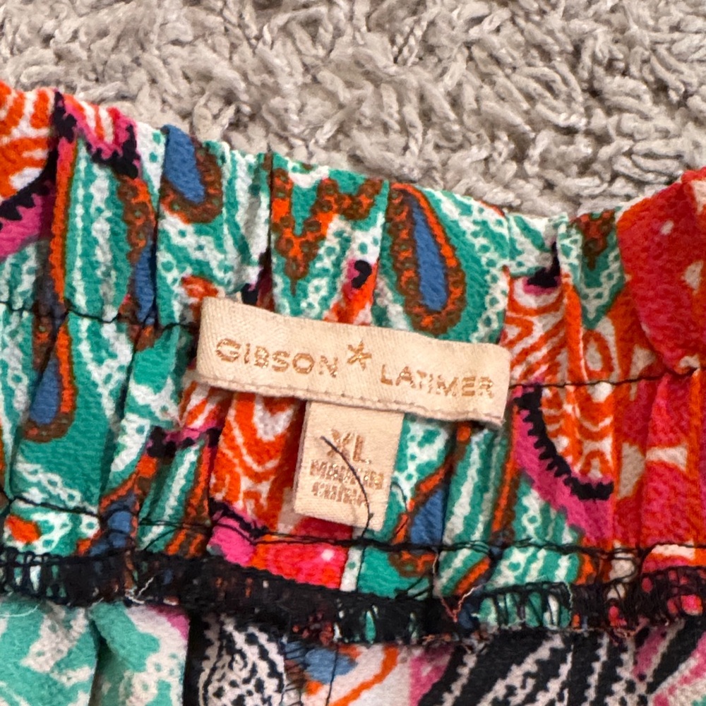 Gibson Latimer Vibrant Green and Pink Women's Shorts - Picture 3 of 3